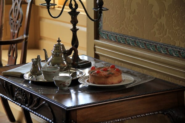 Cake on table - Schuyler Mansion The Pastures