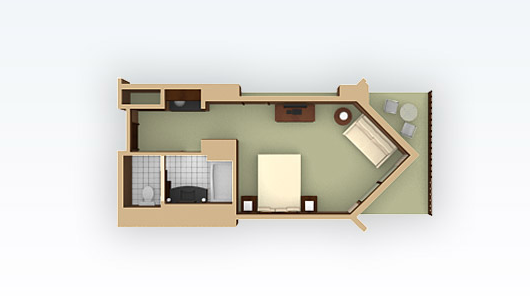 Aulani Deluxe Studio Floor Plan