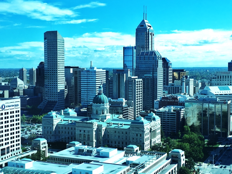 Indianapolis City View from our Room on the 33rd Floor