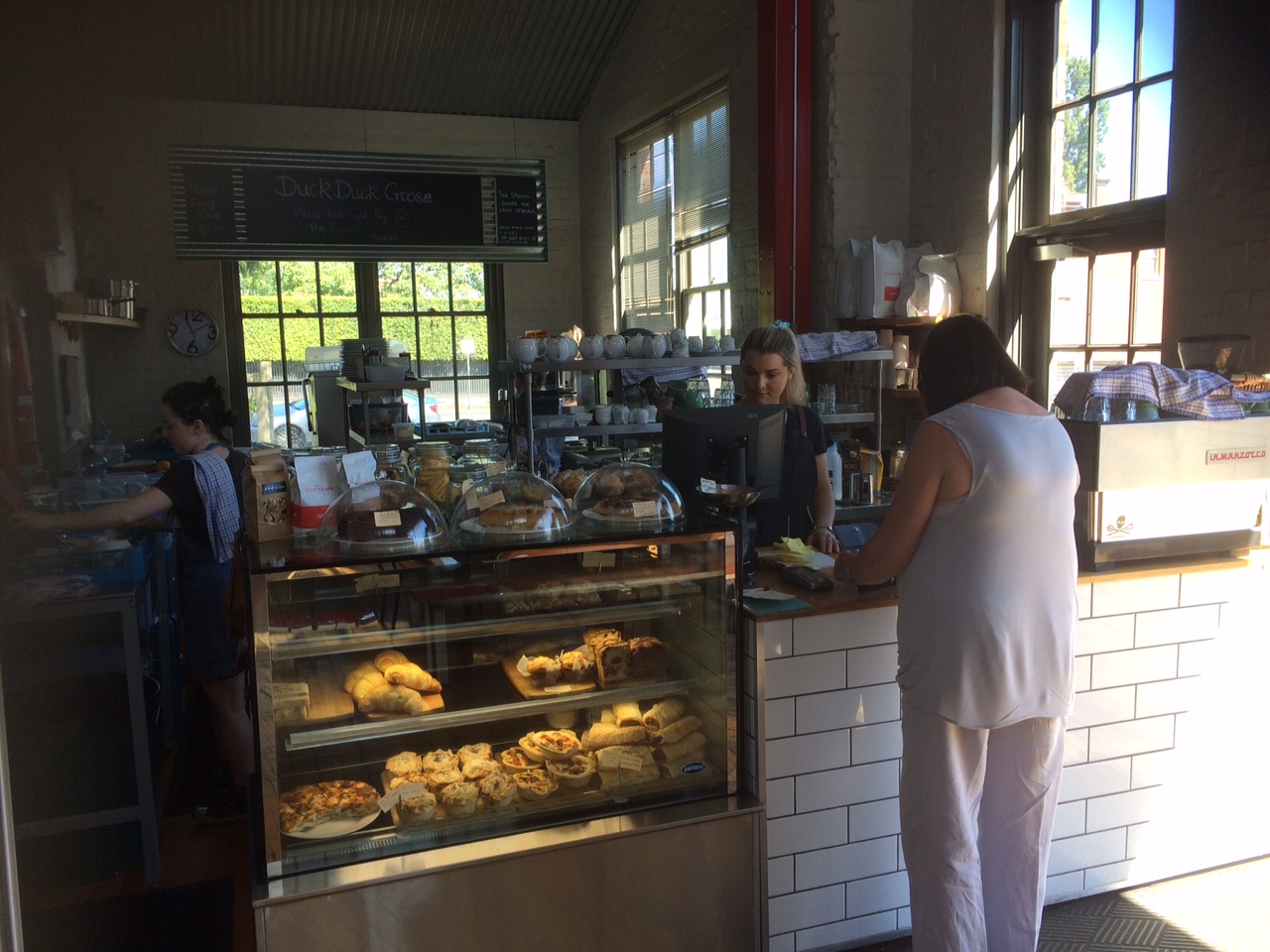 Bev at the cafe in Kyneton