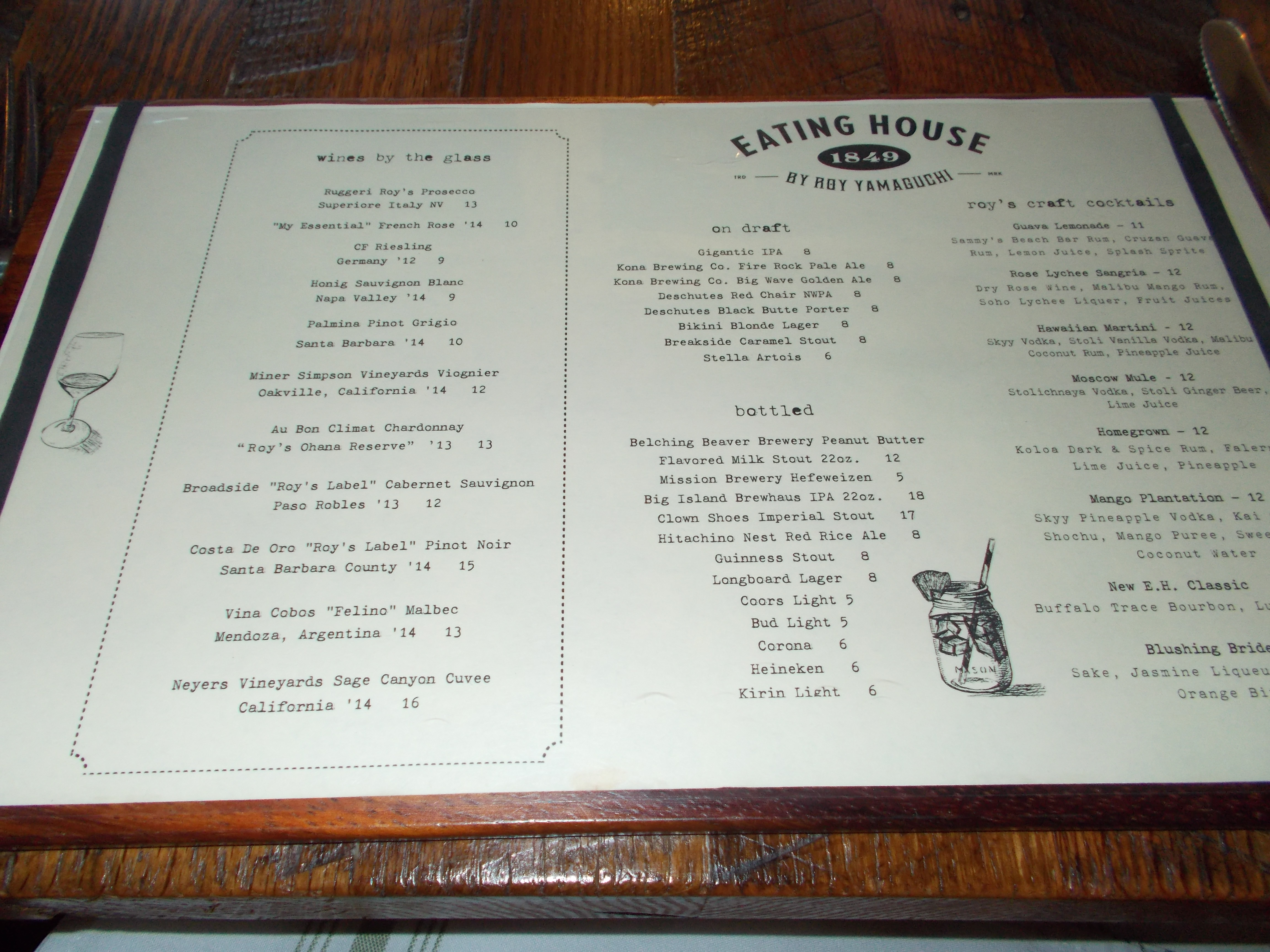 Eating House 1849 Menu