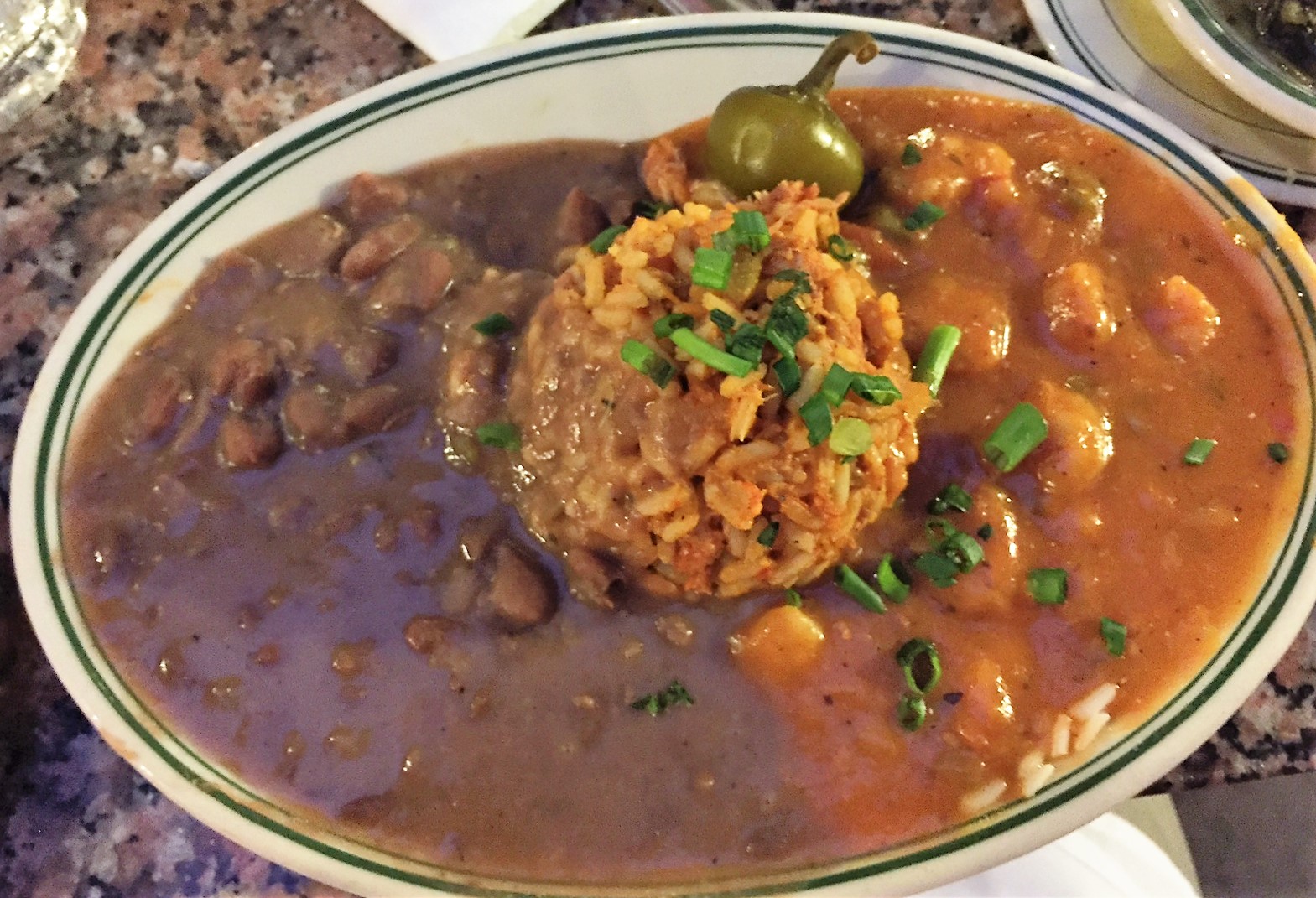 Gumbo Shop Steve's combination plate