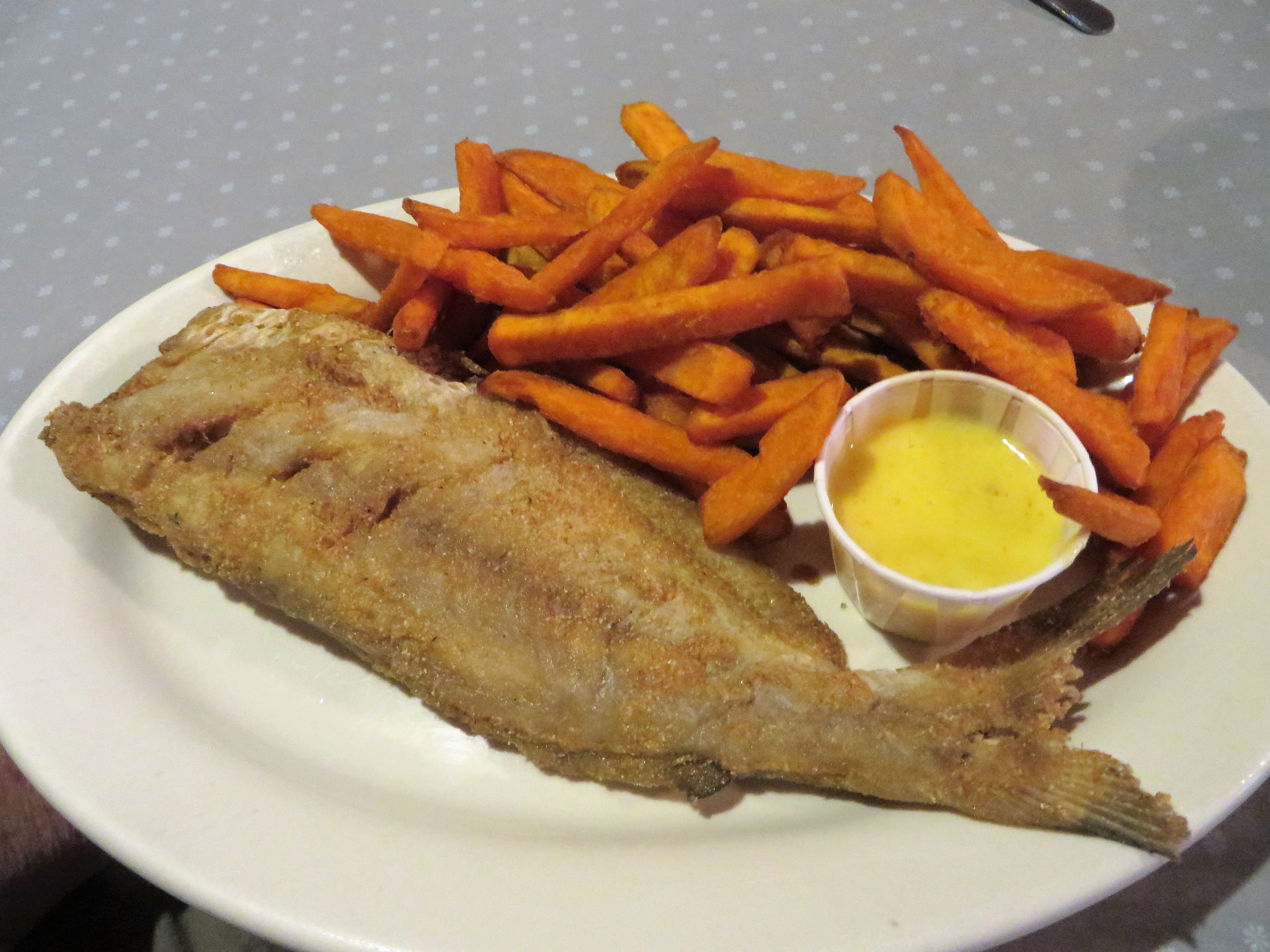 Catfish and sweet potato fries