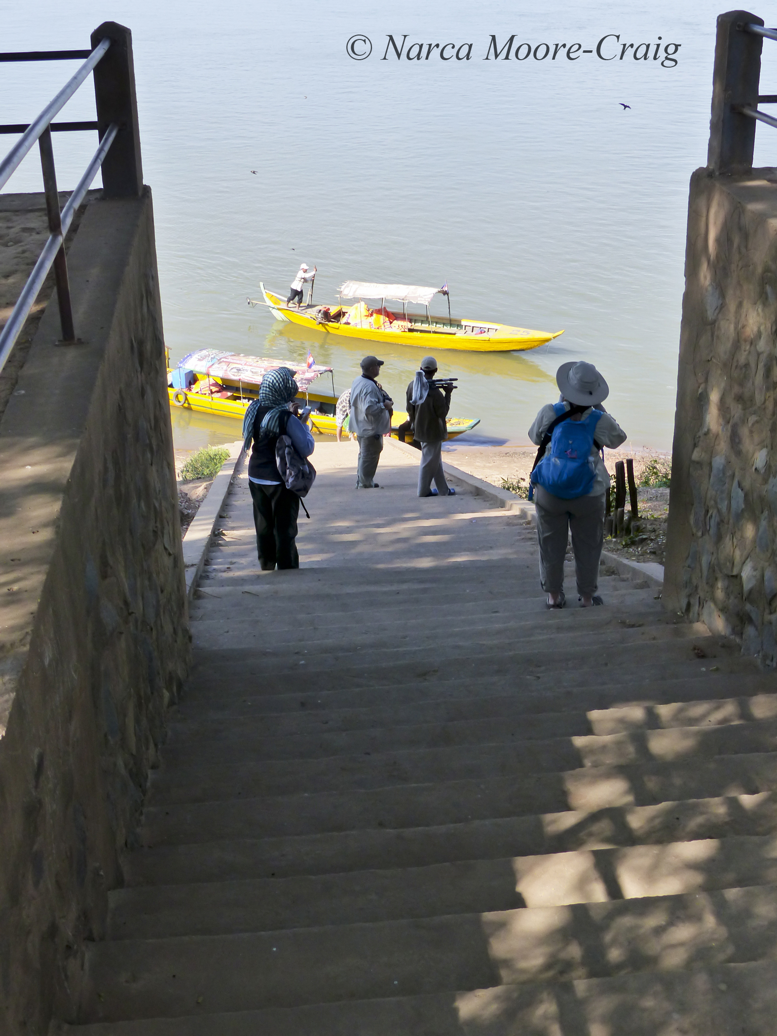 Disembarking at the Mekong