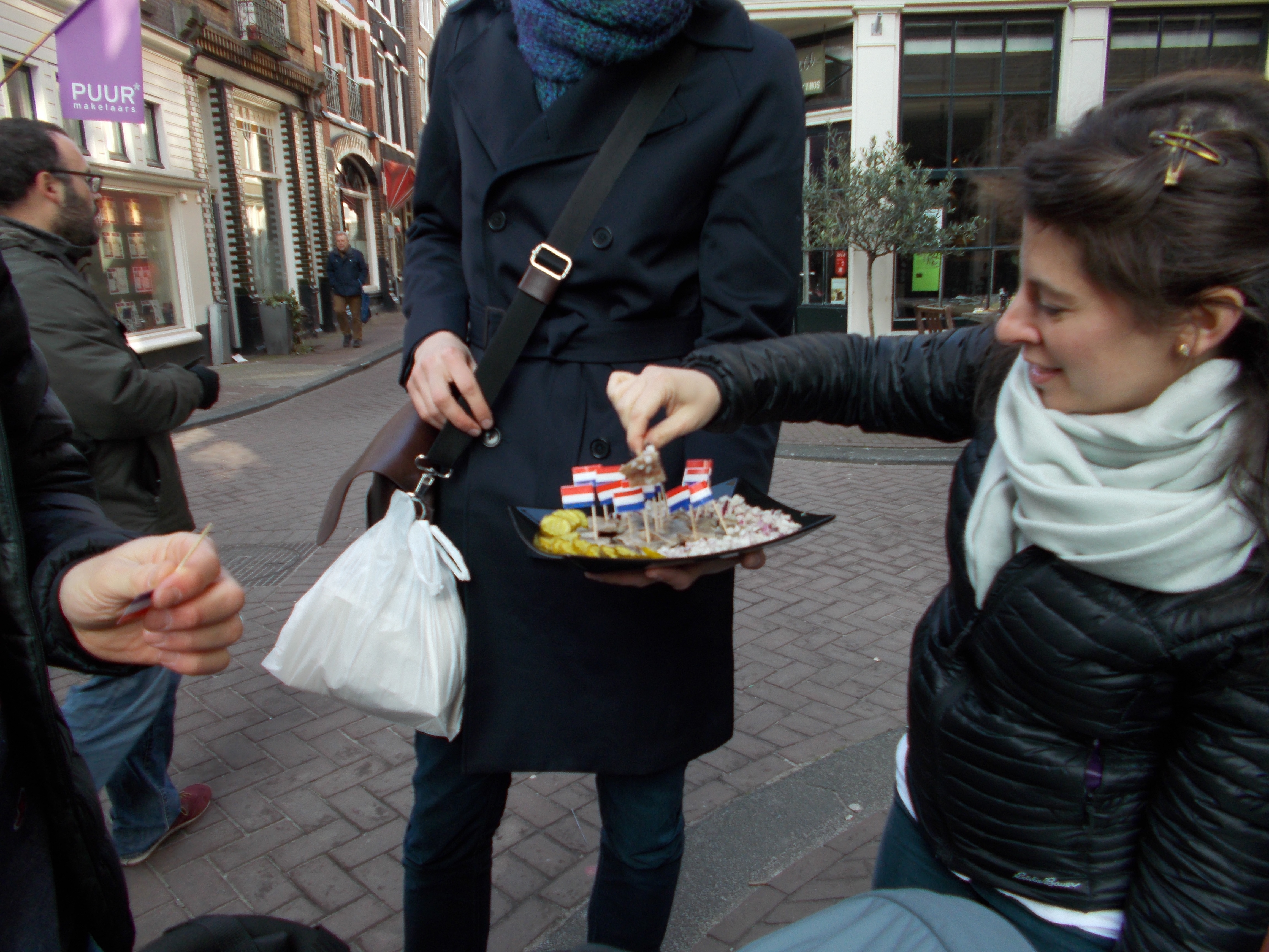 Salted Herring with Onions and Pickles - Eating Amsterdam