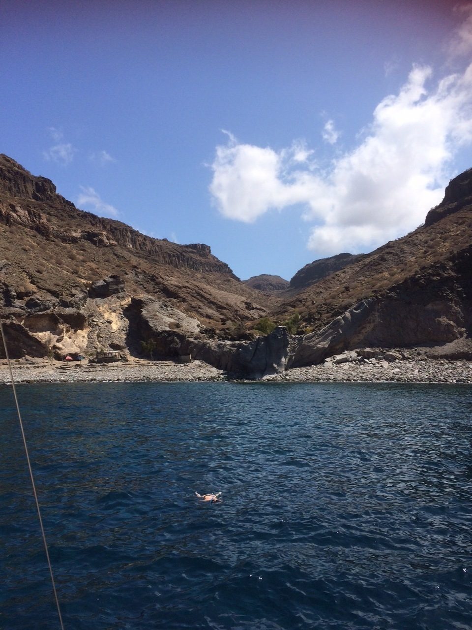 Scenery near Puerto Magan from the sea, Gran Canaria